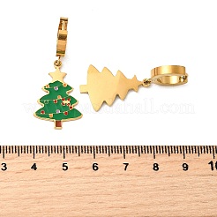 Creolen aus Emaille aus 304 Edelstahl&nbsp;EJEW-Z138-01G