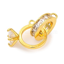 Pendentifs avec zircon cubiques à micro-pavés en laiton&nbsp;KK-U039-04G