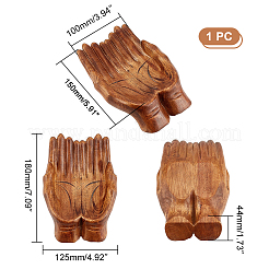 Buddha-Handdisplay-Dekorationen aus Holz&nbsp;AJEW-WH0304-38