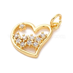 Pendentifs avec zircon cubiques à micro-pavés en laiton&nbsp;KK-S510-49G-01
