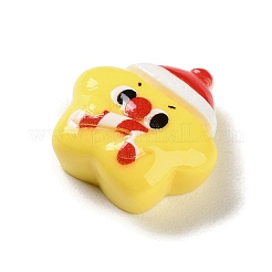 Cabochons décodés en résine opaque sur le thème de Noël&nbsp;RESI-F053-C04