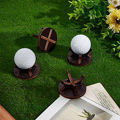 4 Stück Sperrholz-Golfständer zur Anzeige von Golfbällen&nbsp;ODIS-WH0079-086