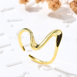 925 anelli polsino onda in argento sterling&nbsp;RJEW-D300-02G