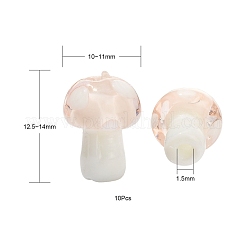 10 stücke pilz handgefertigte Bunte Malerei perlen&nbsp;LAMP-YW0001-08C