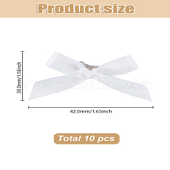 10 pince à cheveux crocodile en polyester avec nœud papillon&nbsp;AJEW-LP0008-08A