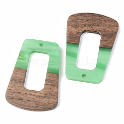 Pendentifs en résine opaque et bois de noyer&nbsp;RESI-S389-034A-C03