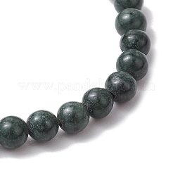 Pulseras elásticas de cuentas de jade negro natural para mujer&nbsp;BJEW-TA00603