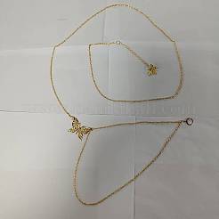 8 stücke 8 arten schmetterling blatt legierung charme eisen ketten gürtel set&nbsp;HJEW-DR00231
