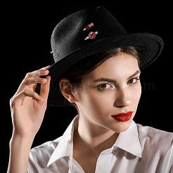 8 broche en verre&nbsp;AJEW-DR00049