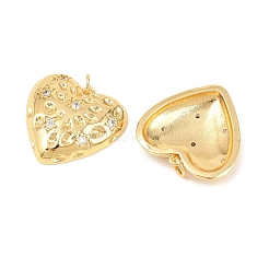 Pendenti in zirconi cubici trasparenti in micro pavè di ottone&nbsp;KK-C166-01G