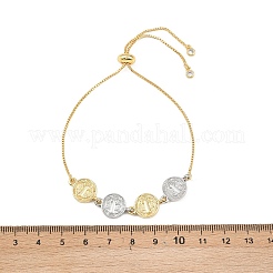 Messing-Armbänder mit Kettenschieber&nbsp;BJEW-C139-01A-GP