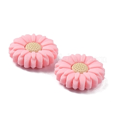 Cabochons en silicone de qualité alimentaire marguerites&nbsp;SIL-WH0008-17A