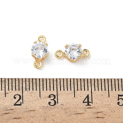 Verbindungsanhänger mit durchsichtigem Zirkonia-Pavé aus Messing&nbsp;KK-Z136-54A-G