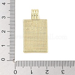Pendentifs en émail de laiton plaqué or véritable 18k&nbsp;KK-M293-43G-04