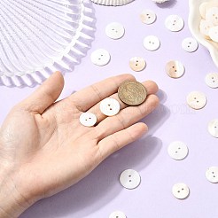 100 bouton en coquillage d'eau douce de 2 styles&nbsp;BUTT-CJ0001-12
