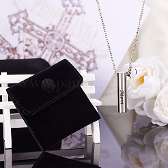 Collier pour cendres en forme de colonne en acier inoxydable 304&nbsp;DIY-TA0010-07E