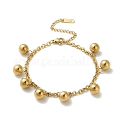 Pulseras con dijes de acero inoxidable 304&nbsp;BJEW-C110-04G