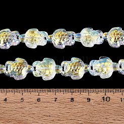 Galvanisieren transparente Glasperlen Stränge&nbsp;EGLA-N055-04A-11