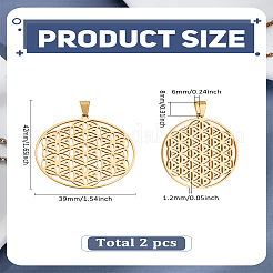 2 pendentif en acier inoxydable 304&nbsp;STAS-LP0004-47G