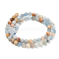 Natürliche Aquamarin Perlen Stränge&nbsp;X-G-F591-29A-6mm-04