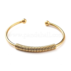 Braccialetti polsino in acciaio inossidabile 304 placcato ionico (ip) per donna&nbsp;BJEW-M310-02G