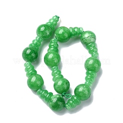 Jade naturel 3-trou brins guru de perles&nbsp;G-K149-44