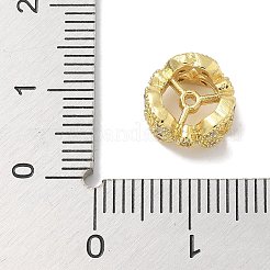 Placcatura a cremagliera in ottone micro pavé di perline distanziali in zirconia cubica&nbsp;KK-L224-033G