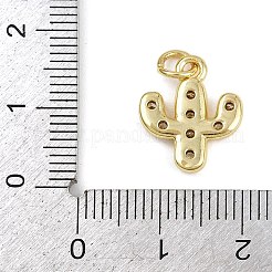 Pendentifs avec zircon cubiques à micro-pavés en laiton&nbsp;KK-Z123-15G