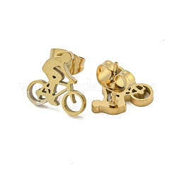 Orecchini a bottone in acciaio inossidabile 304&nbsp;EJEW-G384-02G