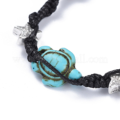 Braccialetti di perline intrecciati in cordoncino di poliestere cerato coreano ecologico regolabile&nbsp;BJEW-JB04424-01