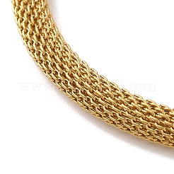 Ionenplattierung (IP) 304 Edelstahl-Mesh-Kettenarmbänder&nbsp;BJEW-L673-025G