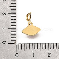 Auge 304 Edelstahl Strass Anhänger Dekorationen&nbsp;STAS-H202-19G