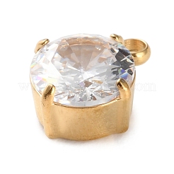 Colgantes de circonita cúbica micropavé de acero inoxidable 304&nbsp;STAS-K292-01G-04