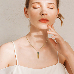 2 collier de bouteille de parfum en acier inoxydable&nbsp;NJEW-FH0001-29B