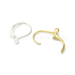 20 Stück 2-farbige Messing-Ohrringe mit Hebelverschluss&nbsp;KK-FS0001-47