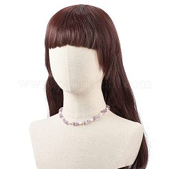 4 Stück 4 Stil natürliche gemischte Edelsteinsplitter und Perlenketten für Frauen&nbsp;NJEW-JN04008