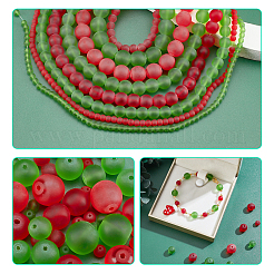 8 filo 8 fili di perle di vetro trasparenti stile&nbsp;GLAA-PH0001-65