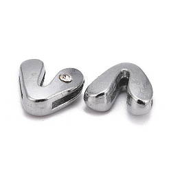 Perles coulissantes de lettre pour la fabrication de bracelet de montre&nbsp;X-ALRI-O012-V-NR