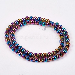 Chapelets de perles en hématite synthétique sans magnétiques&nbsp;G-J169A-6mm-05