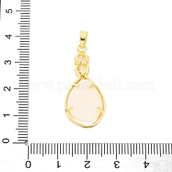 Pendentifs avec zircon cubiques à micro-pavés en laiton&nbsp;KK-F894-02G