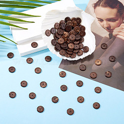 100 Stück natürliche Kokosnuss-Perlenstränge&nbsp;COCO-TA0001-01D
