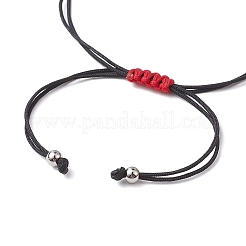 Braccialetti intrecciati con perline in lega e ottone&nbsp;BJEW-MZ00075-05