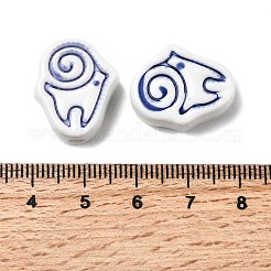 Perles en porcelaine manuelles&nbsp;PORC-Z004-01C