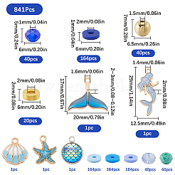 Kit de fabrication de bijoux à faire soi-même avec perles et pendentifs sur le thème de l'océan&nbsp;DIY-SC0025-36