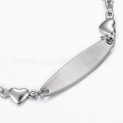Anlaufgeschützte ID-Armbänder aus Edelstahl 304&nbsp;BJEW-H520-11P