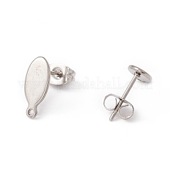 Accesorios para aretes tipo botón de acero inoxidable 201 que no se deslustran&nbsp;EJEW-A071-28P