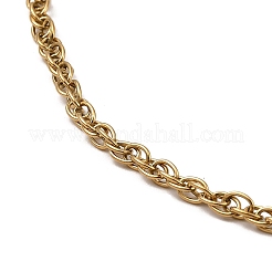 Collana a catena in maglia di acciaio inossidabile 304&nbsp;BJEW-B072-02G