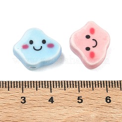 Perles de porcelaine à la main imprimés&nbsp;PORC-A031-11