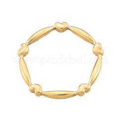 Ionenplattierung (IP) 201 Edelstahl-Fingerring für Männer und Frauen&nbsp;RJEW-N038-131LG