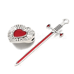 Gros pendentifs d'émail en alliage&nbsp;AL-CBA5334-02AS-04
